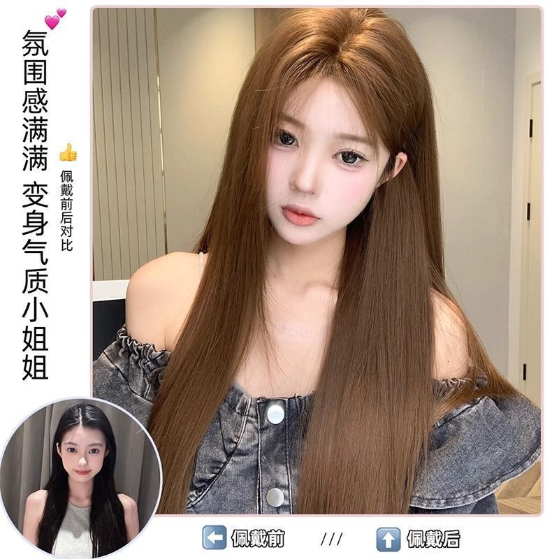 ネットの赤いタイプの中で前髪の長い直髪の新型のファッションは顔を直して年齢を減らします。|undefined