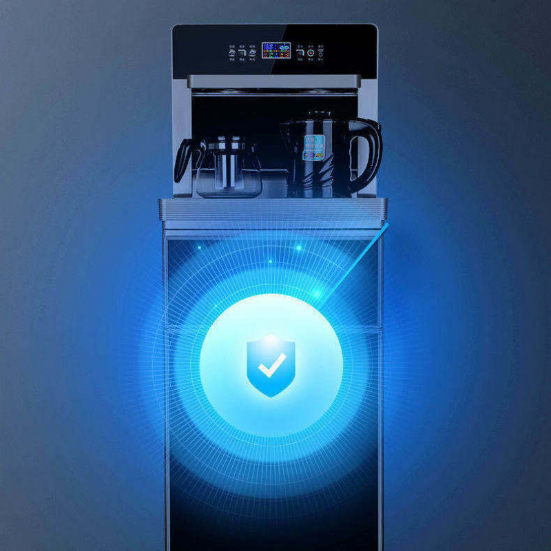 Máquina de bar de té inteligente de voz totalmente automática de escritorio bajo cubo de agua multifuncional máquina de control remoto vertical caliente y frío