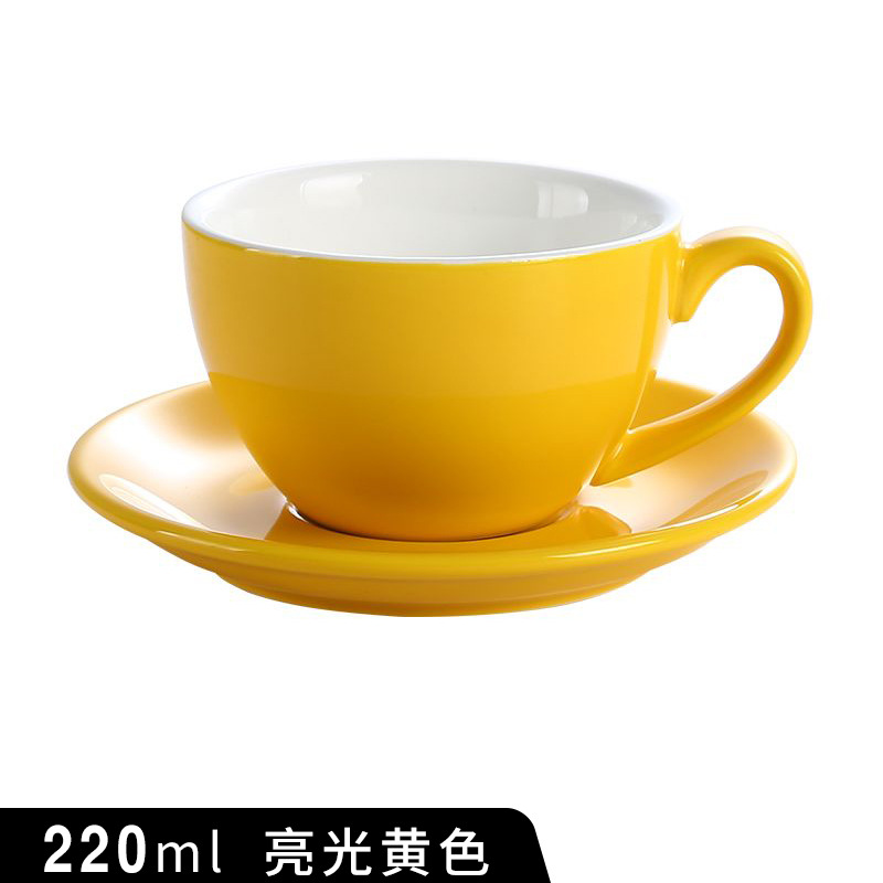 Taza de café de cerámica 220ml estilo europeo pequeño lujo capsicino Mocha taza italiana concentrada taza latte