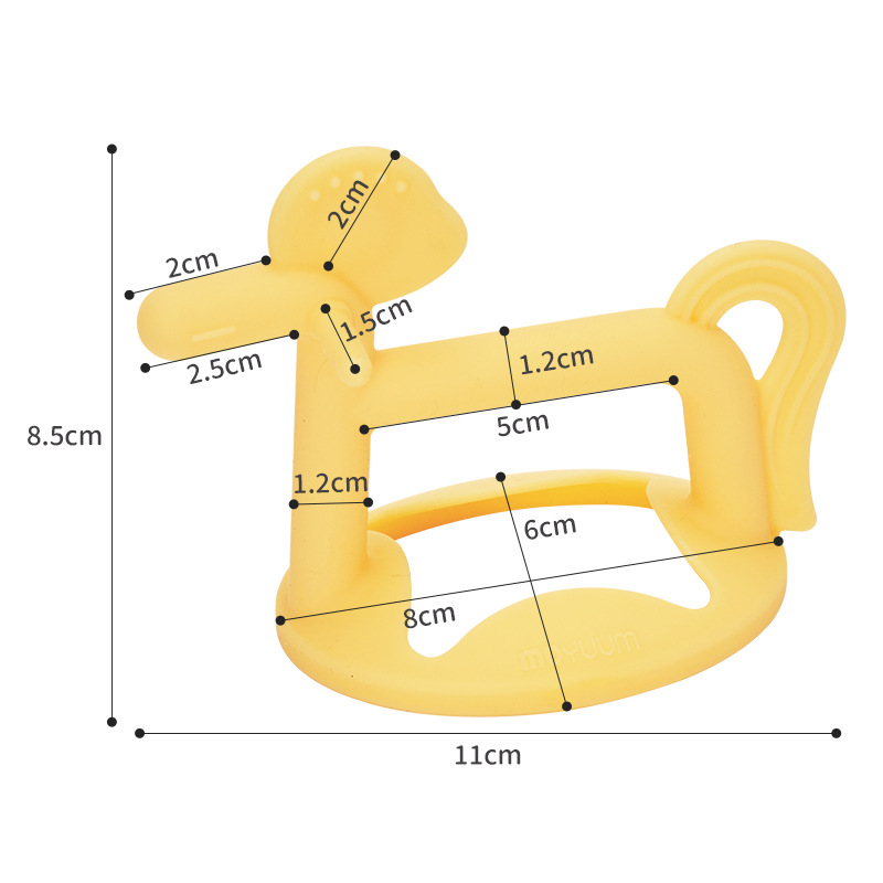 Hàn Quốc nhập khẩu MOYUUM bé silicone vòng tay ngựa Trojan răng hàm dính răng nhai đồ chơi