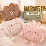 国标热水袋防爆可拆卸毛绒暖水袋冬季卡通暖手宝暖宝宝厂家直供