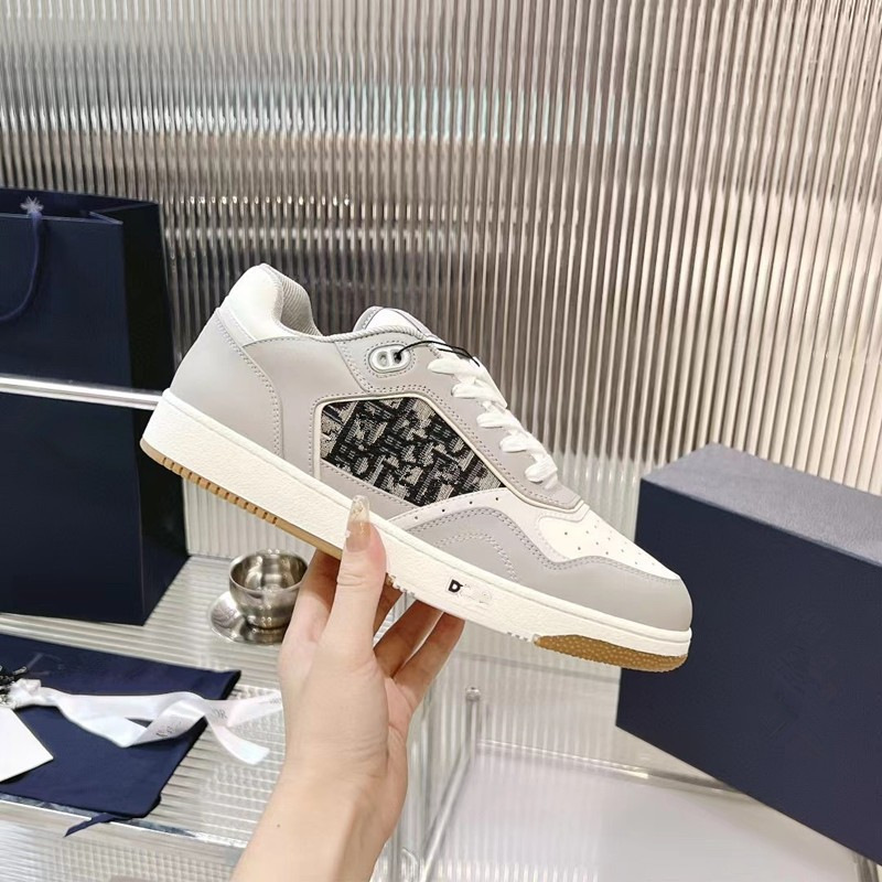 顶级版D家B27 b30系列男女同款经典老花字母运动真皮休闲板鞋低帮