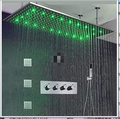 Ducha oculta montado en la pared control inteligente música altavoz LED temperatura constante incrustado cascada rociador superior HI05044B