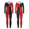 Clown female red black square grid panties