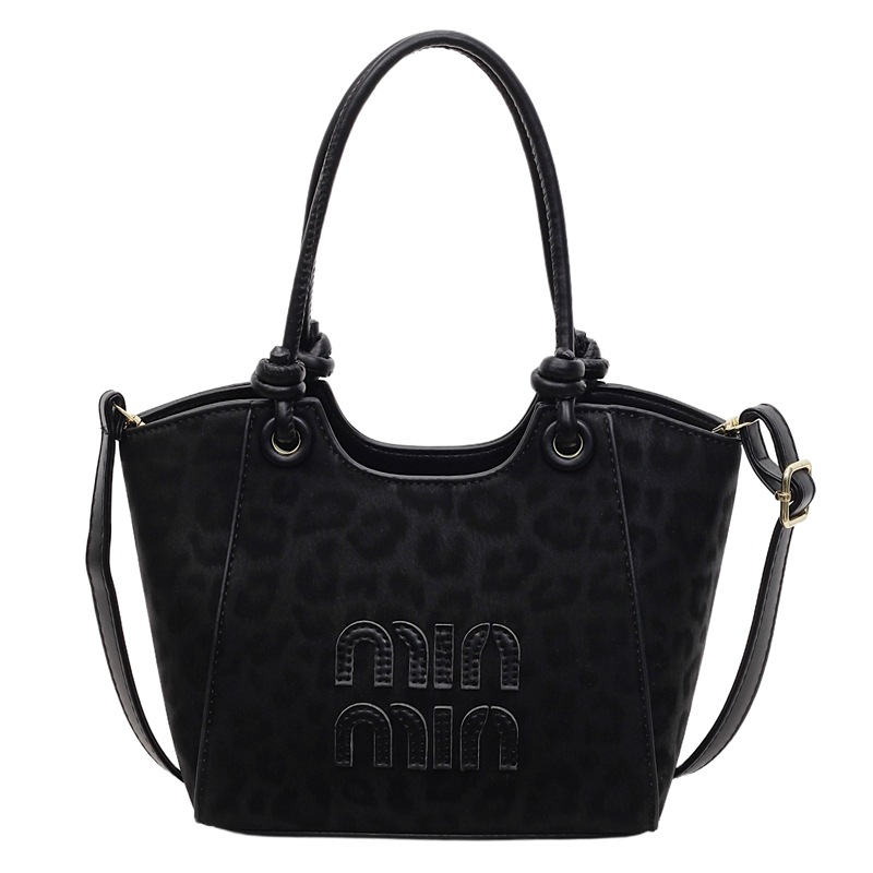 Leopardo transfronterizo de gran capacidad bolso de cubo portátil para mujeres otoño y invierno 2025 nuevo estilo coreano bolso de hombro de moda bolso de mochila