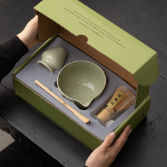 日本式抹茶四点セット陶磁器抹茶茶碗百本立茶立抹茶スプーン宋代茶百戯点茶道具