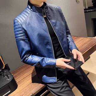 美式高街痞帅机车风皮衣国潮外套男潮牌宽松休闲黑色PU皮夹克上衣