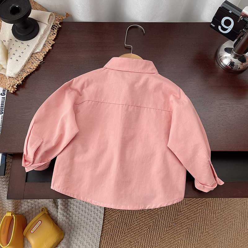 Camisas de primavera para niños 2025 nuevos animales de dibujos animados mangas largas camisas frescas, camisas cardigan para bebés