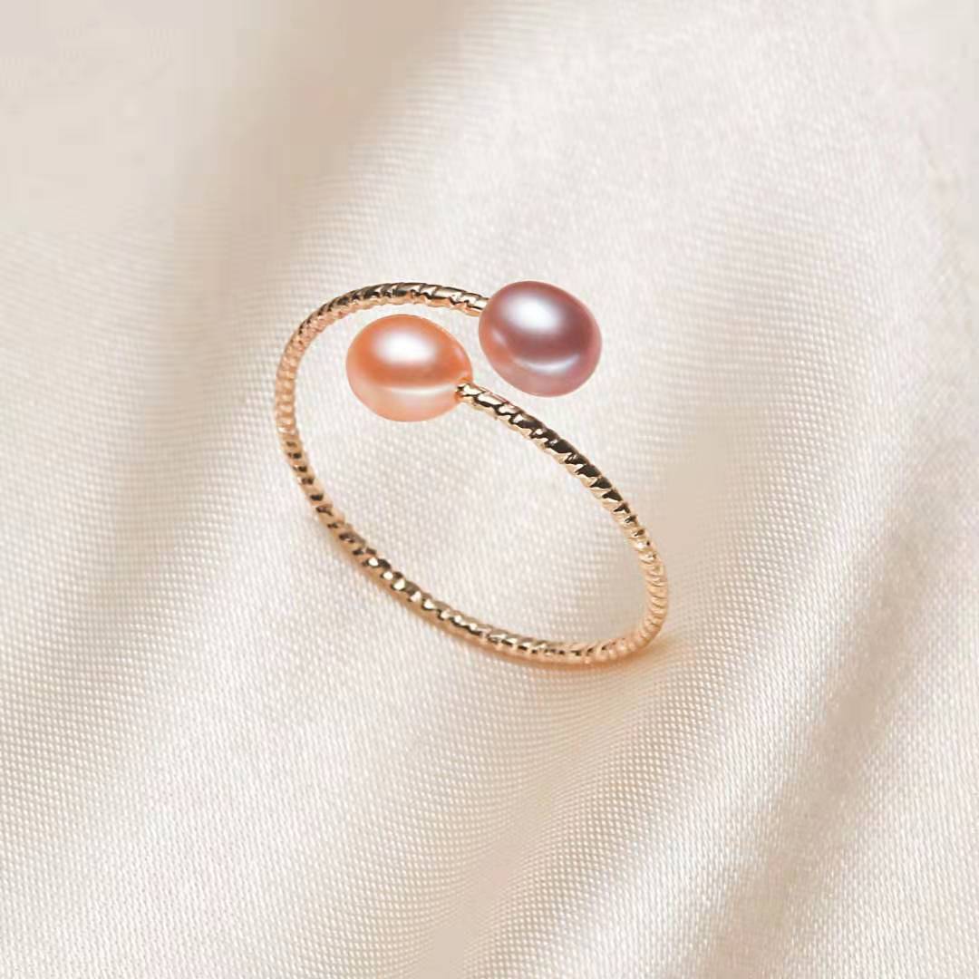 9g Weight Open Rings Classification Adjustable Ring Size 1 Piece Quantity Freshwater Pearl Copper Alloy Geometric Open Rings