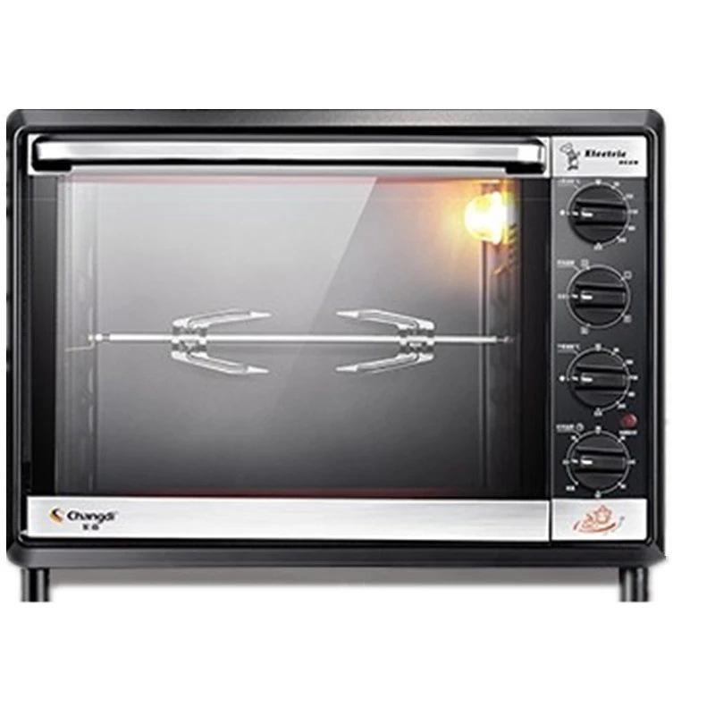 Horno eléctrico de cocina para asar pavo, rostizador de pollo giratorio de acero inoxidable, horneador con horquilla para pollo, parrilla para pollo, freidora de aire, barbacoa.
