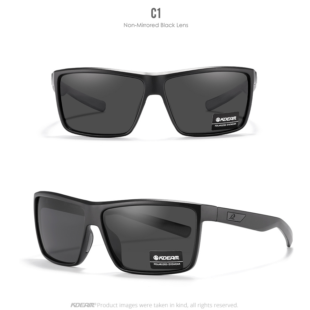 KDEAM neue quadratische rahmen brille männer fahren polarisierte sonnenbrille outdoor reise anti UV400 sonnenbrille KD029_voghion.com