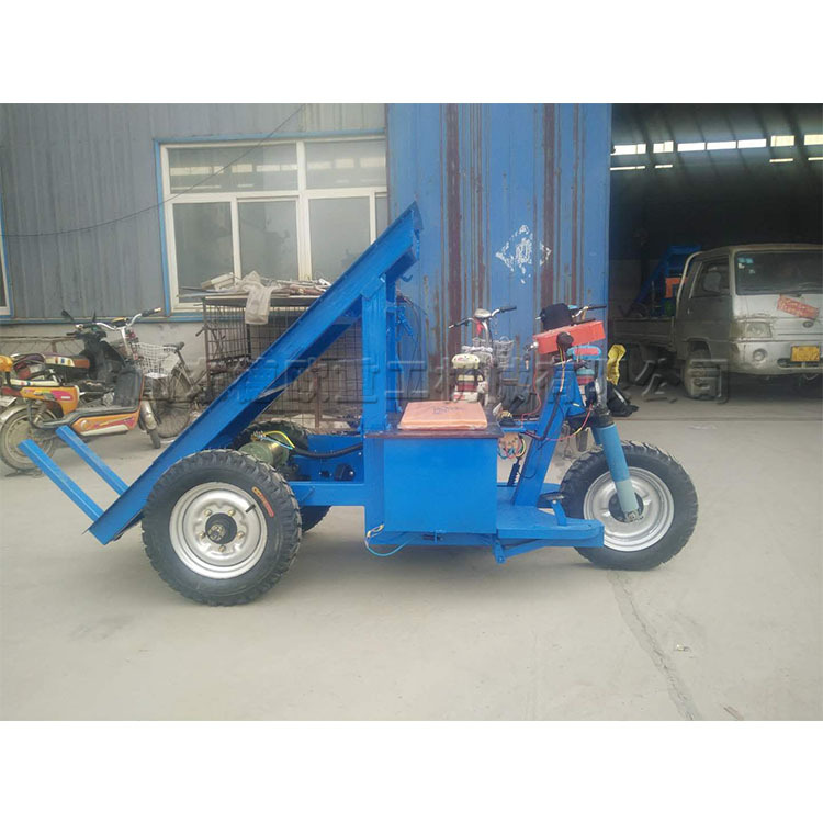 电动平板座驾式工地拉砖车 手摇自卸拉砖翻斗车 骑行式三轮运输车
