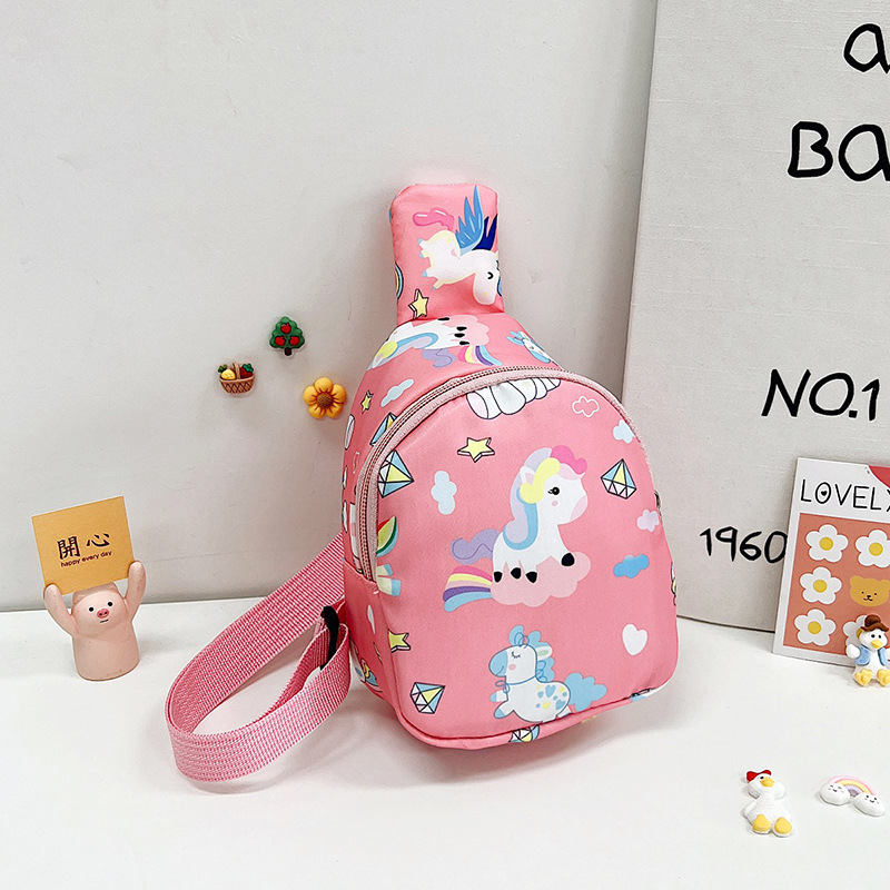 Nuevos niños y niñas crossbody hermoso bolso de pecho de dinosaurio estilo coreano pequeño bolso de hombro lindo bebé bolso de la cintura al aire libre mochila de viaje