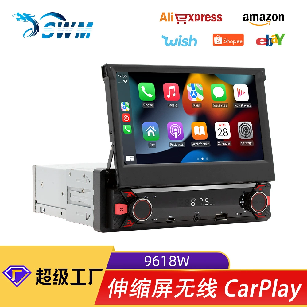 7inch Телескопический экран Bluetooth автомобильный MP-плеер большой экран высокой четкости реверсивный вид сзади carplay автомобильная навигация