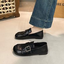 软底百搭圆头乐福鞋女2025新款四季款女款轻便不累脚英伦风小皮鞋