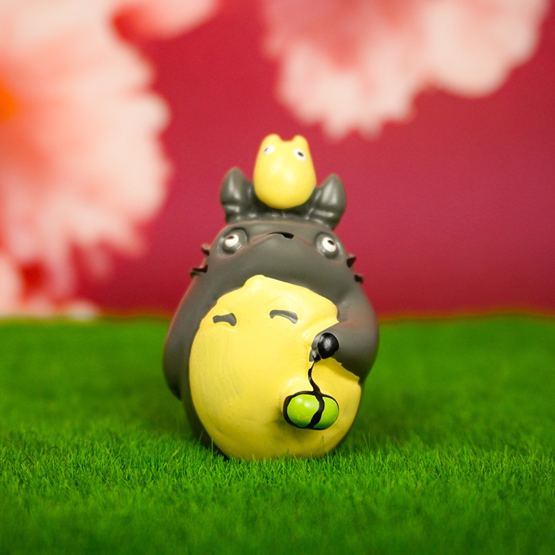 Decoración de paisajismo de estilo explosivo Hayao Miyazaki Totoro Adornos de mesa Acuario hecho a mano