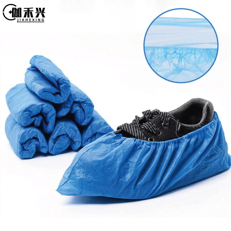 Disposable shoe covers PE Non-woven fabric CPE Blue Shoe workshop Produce machining work Foot sleeve supply