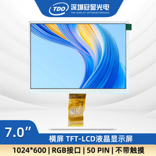 ���@7��1024*600����-30~+85�Ȍ���tftҺ��ģ�M�����@ʾ��RGB�ӿ�