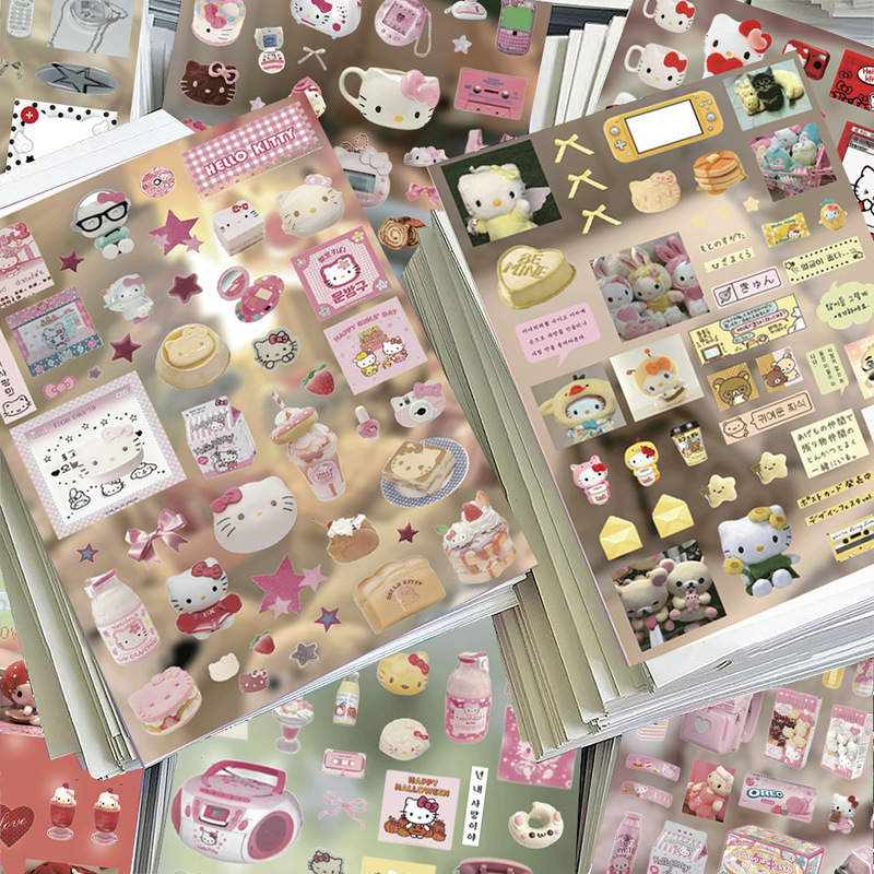 8 Pieces of Hellokitty Die-Cut Stickers, Sanrio Cute and Fun Graffiti Decoration, Waterproof Stickers for Journaling 8 Pieces of Hellokitty Die-Cut Stickers, Sanrio Cute and Fun Graffiti Decoration, Waterproof Stickers for Journaling