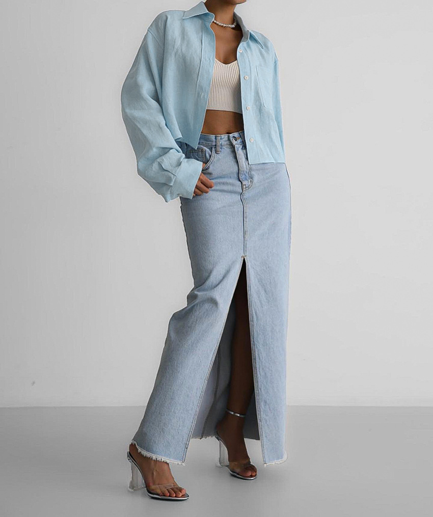 Solid Color Pattern Wholesale Women's Streetwear Solid Color Long Sleeve Button Blouses