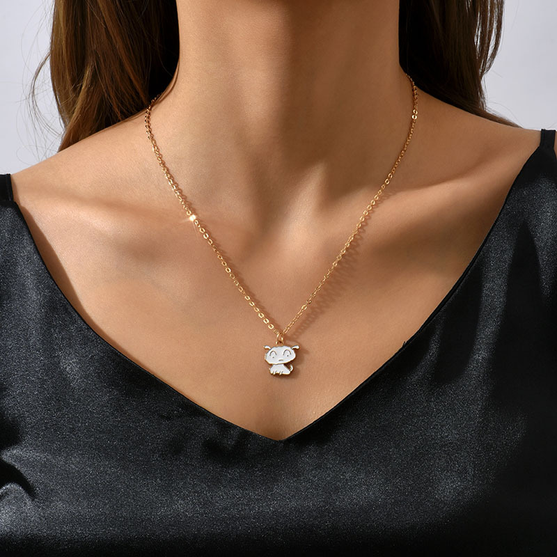 1 Piece Original Design Cartoon Character Alloy Enamel Plating Womenu0027S Pendant Necklace