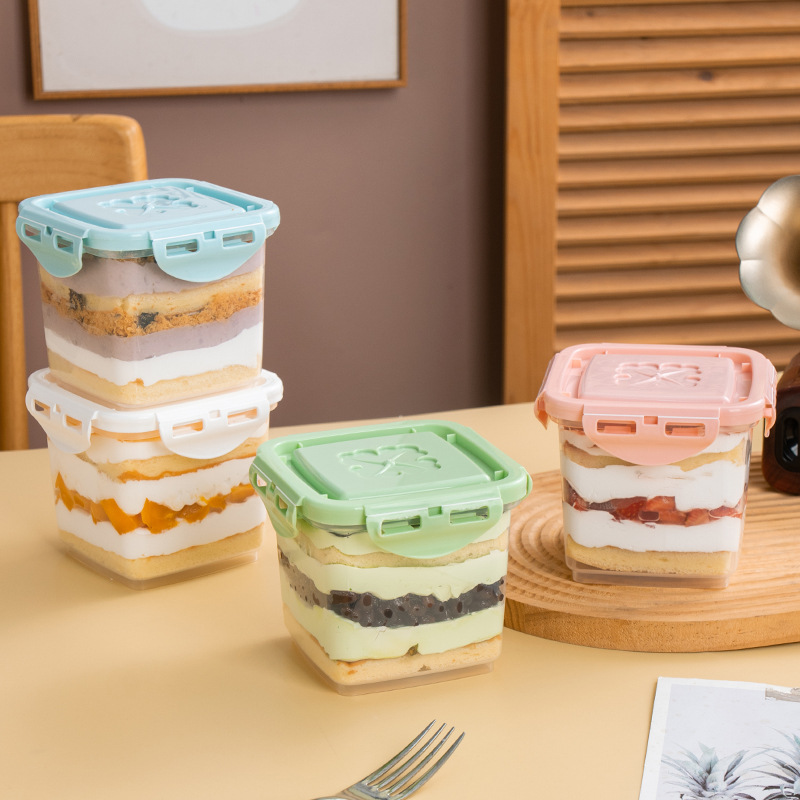 慕斯千层蛋糕盒奶酪罐子冰淇淋水果捞豆乳提拉米苏盒子可重复使用