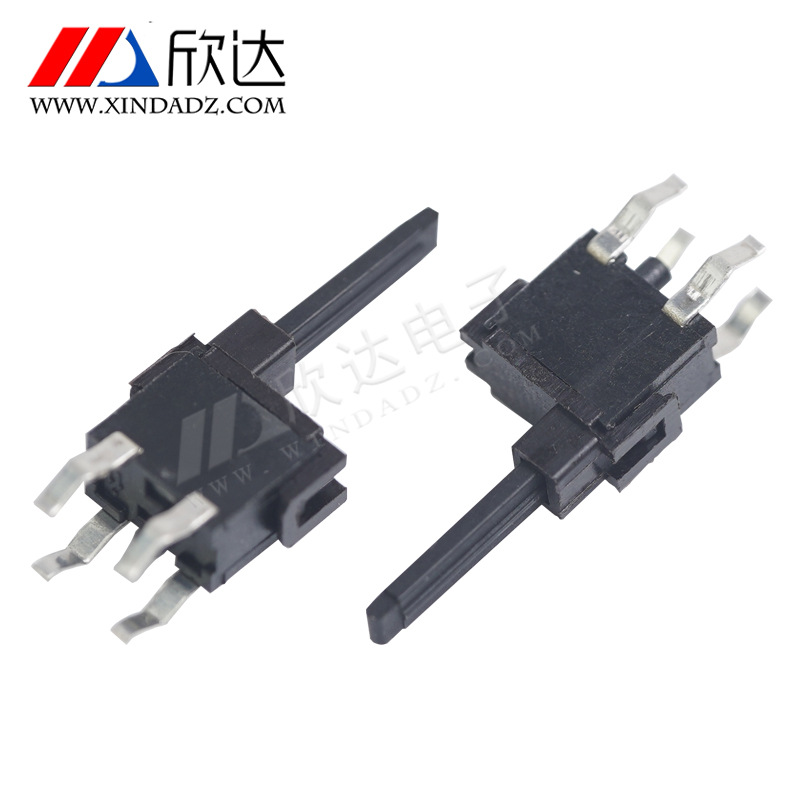 工厂直供 KFC-V-107-14MM复位检测开关带手柄小型4脚轻触检测开关