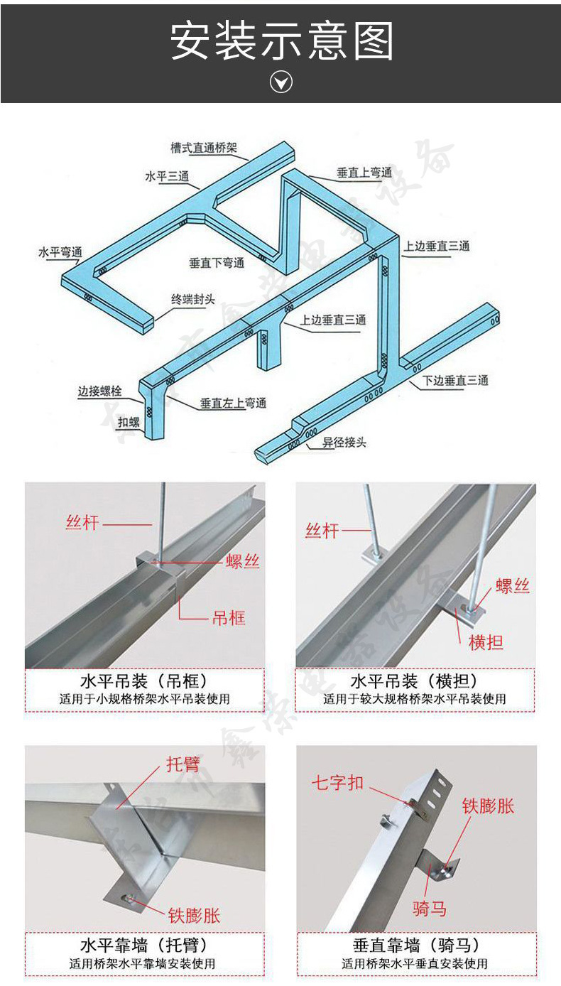 防火桥架 槽式桥架 200*100 桥架线槽 镀锌热浸锌桥架 电缆桥架-阿里巴巴