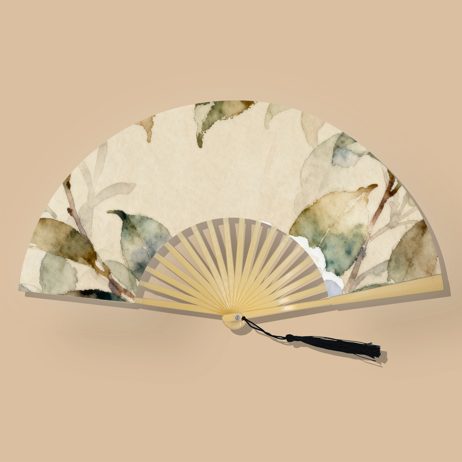 Abanico Plegable Artesanal de Poliéster y Plástico, para Hanfu y Eventos image 15
