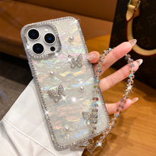 适用苹果16promax手机壳新款iPhone15水钻14女款13网红爆款挂绳12