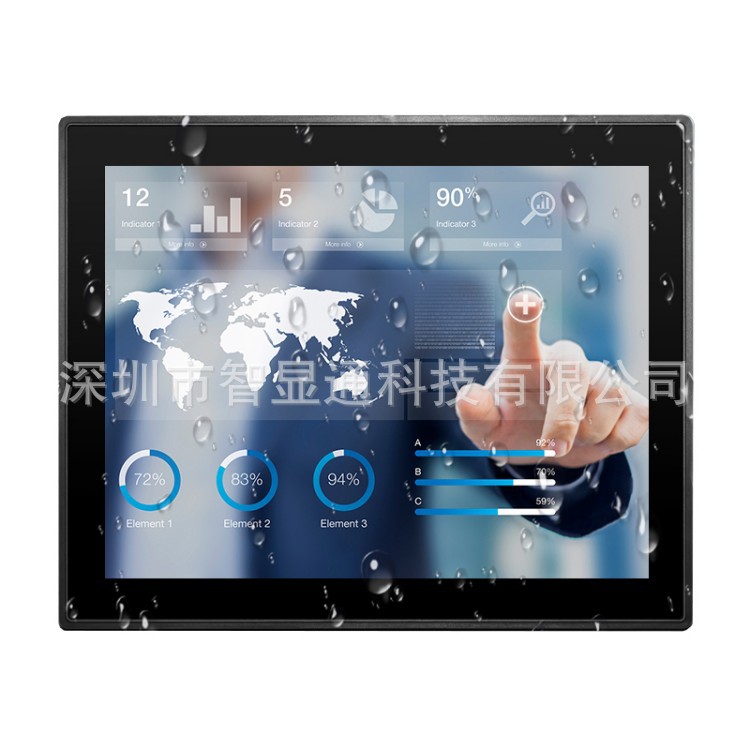 27寸智显通嵌入式全封闭纯平面安卓工业触摸电脑显示器