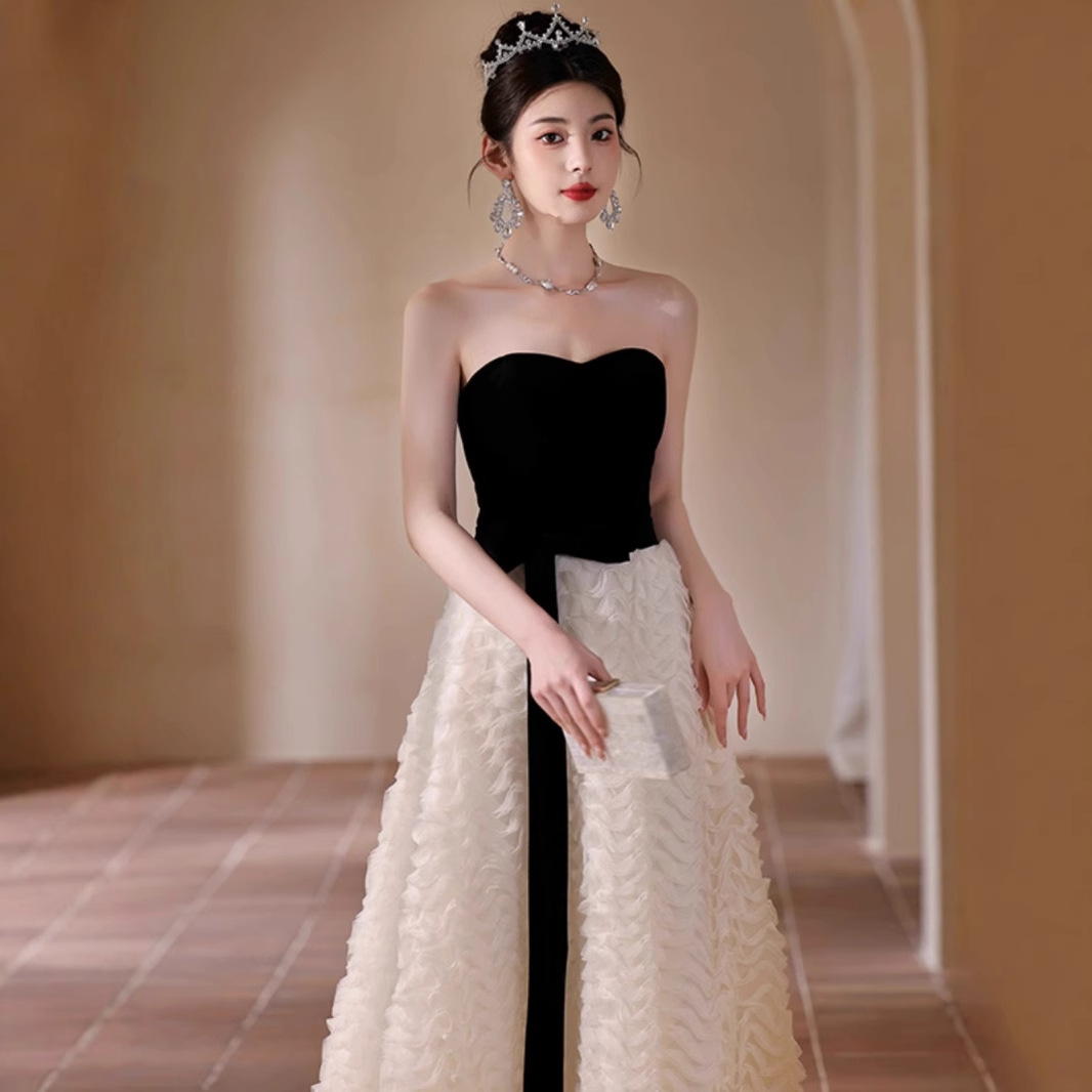 Evening Dress for Women, High-End New Style, Elegant for Banquets, Birthdays, Adult Runaway Princess, Light Luxury, Niche High-End Princess Dress