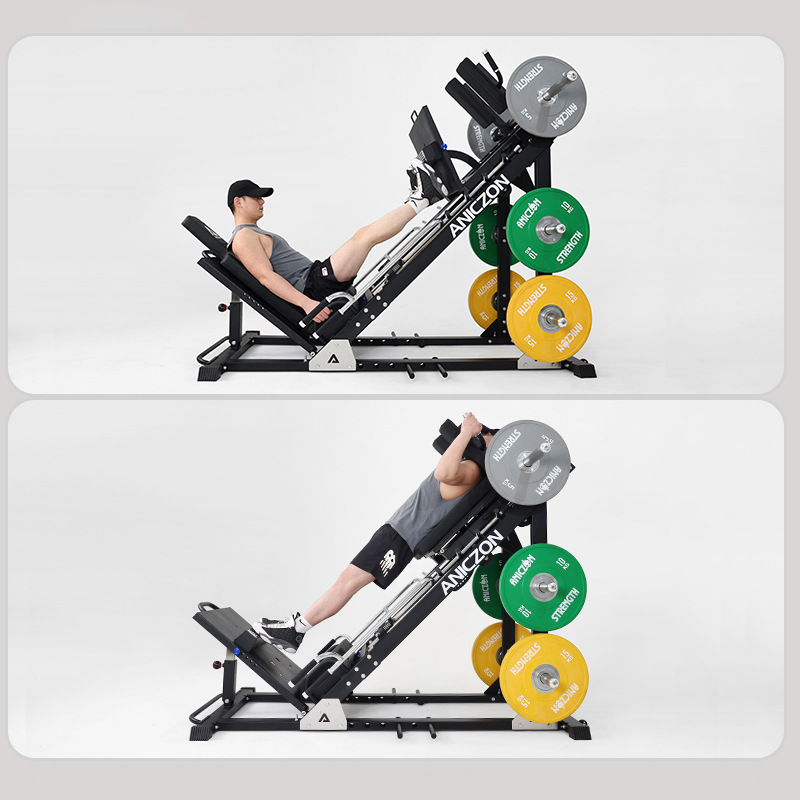 Máquina en cuclillas de pedal inverso para gimnasio interior comercial 45 grados máquina en cuclillas de pedal horizontal equipo integral de músculo de pierna