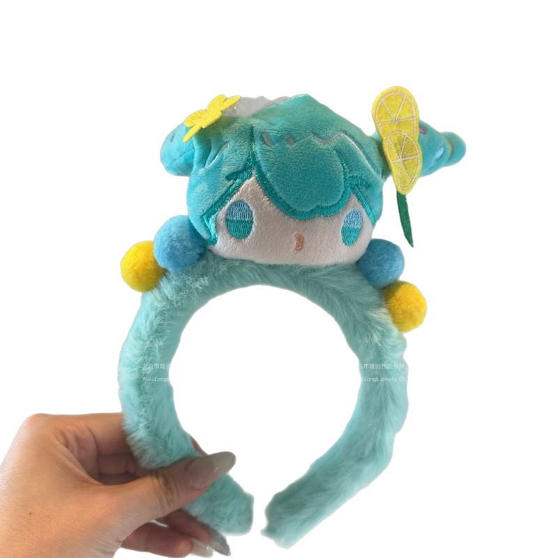 かわいい大きな三つ編み少女漫画ヘアバンド 2025 新しい女の子ぬいぐるみヘアピンかわいいヘッドバンド女の子の帽子|undefined