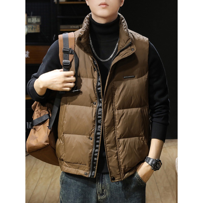 2024 겨울 뉴 다운 조끼 남자 조끼 다운 재킷 남자 하이 엔드 남자 아우터 가을 겨울 조끼 남자