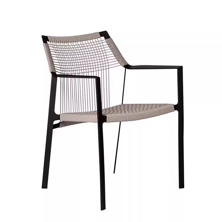Sofá al aire libre silla de caña simple creativa balcón ocio mesa de té diseñador terraza silla de patio de caña