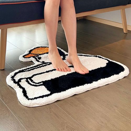 Fun cartoon cute bedside imitation cashmere rug home bedroom anti-slip rug thick study room rug living room soft