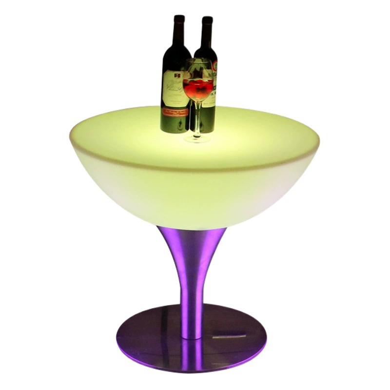 Светящийся стол с высокой ножкой Барный стол и стул Комбинация активности Открытый Водонепроницаемый Коктейльная Вечеринка Открытый барный стол