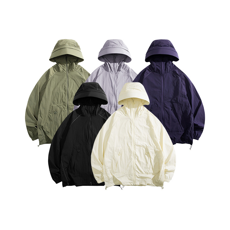 New Couple's Sun Protection Clothing, Same Style for Men and Women, Summer Ice Silk Student Jacket, Sun Protection Clothing 9617