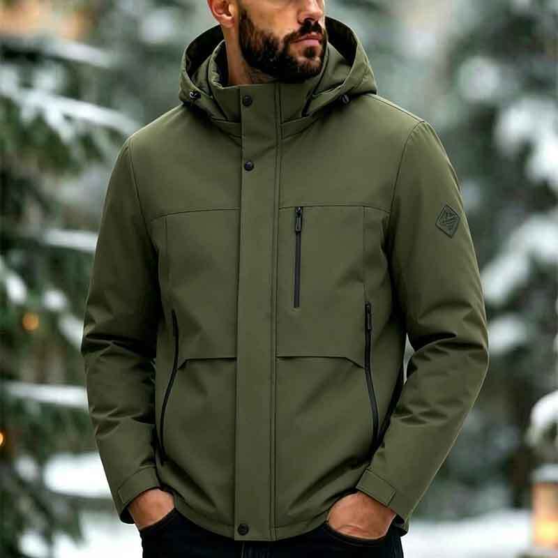 2026 Winter Cross-Border Amazon 3D Men's Thickened Warm Windproof Cold Protection Casual Wear Outerwear (20% Coverage)