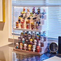 Collectible blind box storage box Pop Mart figure display stand transparent PET dustproof LEGO car model display box