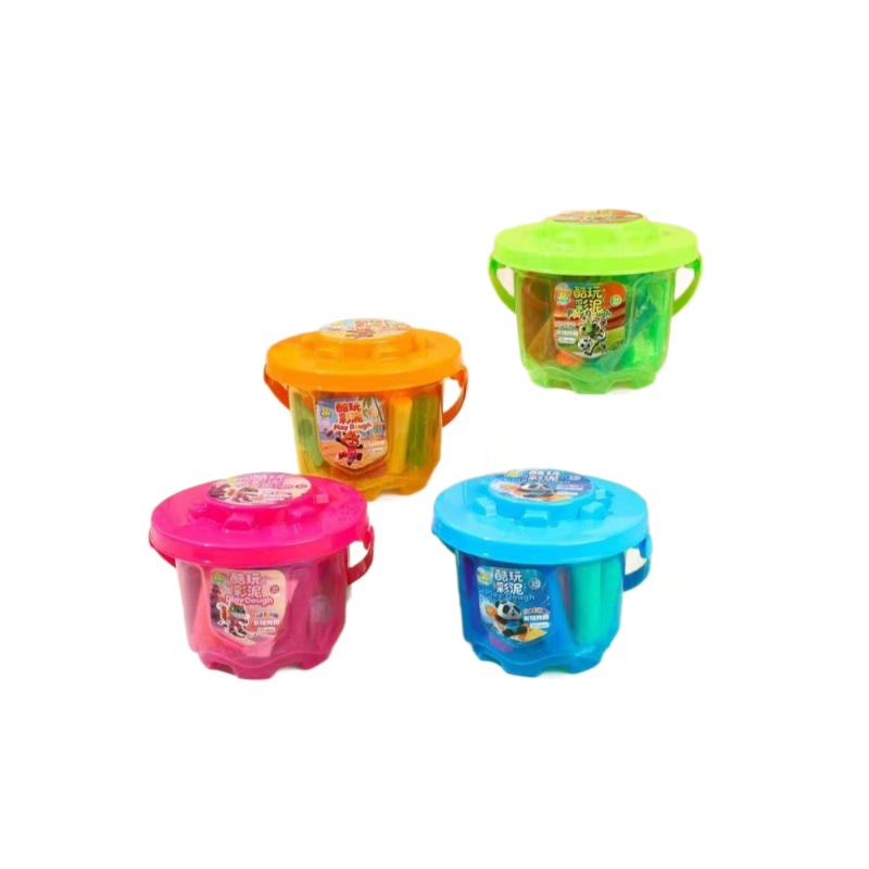 Arcillas de cristal hechas a mano DIY barril de dibujos animados arcilla barro de goma barro de trigo barro de 12 colores juguetes de puzzle barro de color para niños image 5