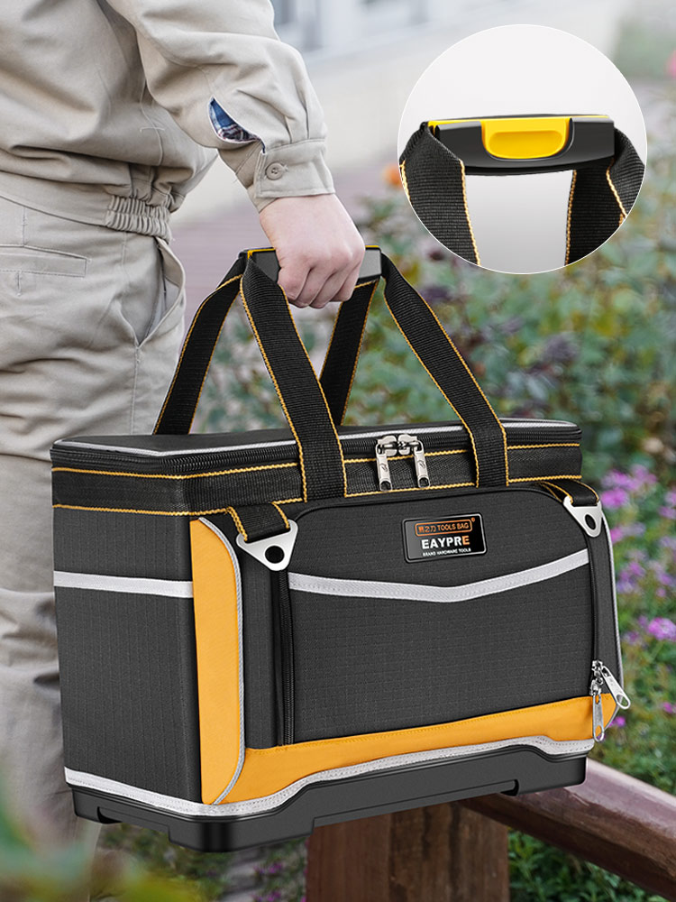 Kit de herramientas eléctrico reparación de instalación lona multifuncional grueso anti-desgaste bolsa pequeña para hombres almacenamiento portátil