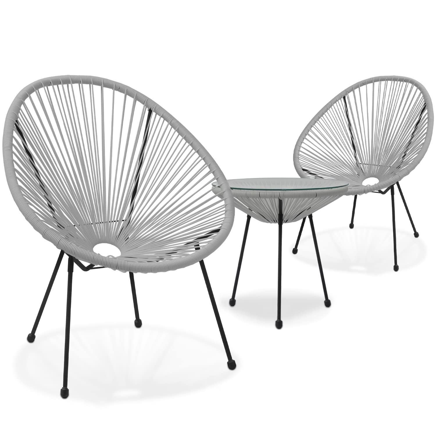 Muebles al aire libre de venta en caliente silla de caña PE silla de caña silla de huevo silla de fideos silla huevo image 9