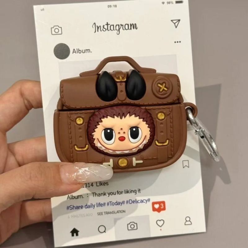卡通拉布布包包适用airpods4代保护套二代3代pro2苹果蓝牙耳机壳|undefined