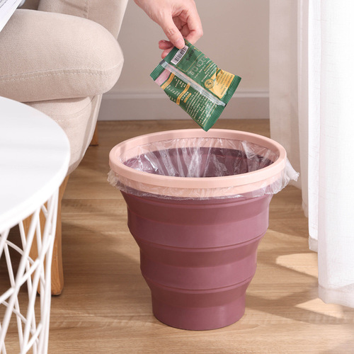 New foldable household trash bin, multi-functional storage bucket for car, indoor and outdoor portable cleaning bin, wholesale