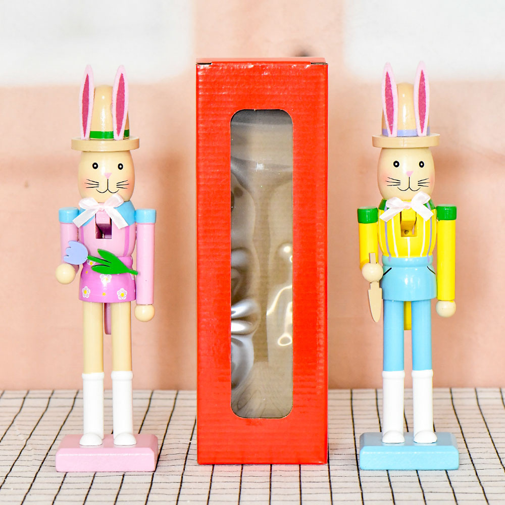 Nuevo 25cm conejo de Pascua color salto pantalones de cinturón de muñecas persona de atmósfera diseño mayorista en stock