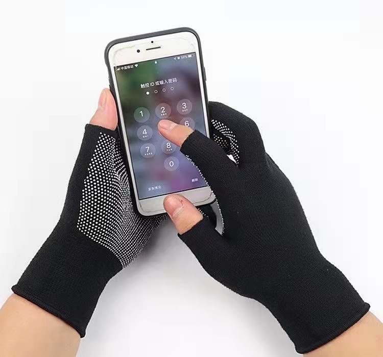 Factoria transfronteriza dispensando guantes de protección laboral antideslizantes de línea de nylon elástico ultra delgado permeable a la protección laboral de hombres y mujeres