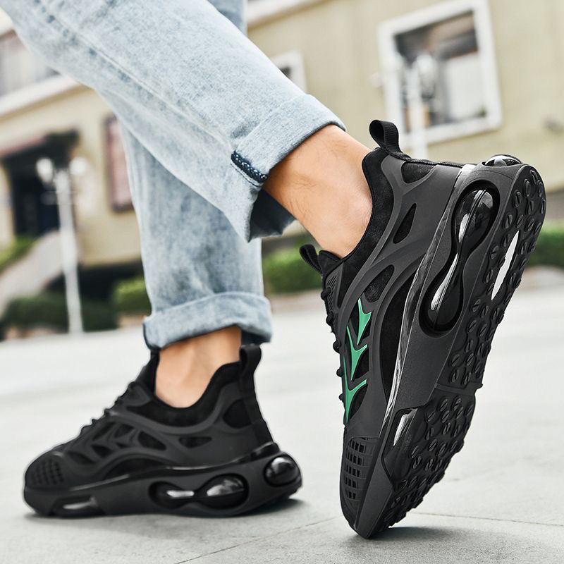 2023 primavera nuevo estilo de alto valor zapatos de moda casuales de todo fósforo hombres de moda palomitas de maíz cojín de aire zapatos deportivos elásticos para hombres