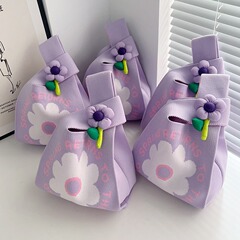 新しいニットバッグの女性動物の手提げ袋が可愛いです。お土産のお菓子袋が実用的です。